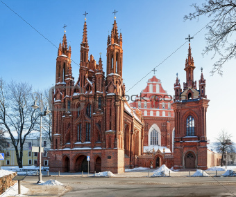 St. Anne's and Bernadine's Churches in Vilnius