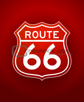 Red Route 66 Silhouette