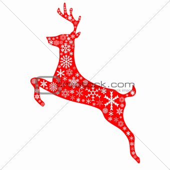 christmas reindeer in red