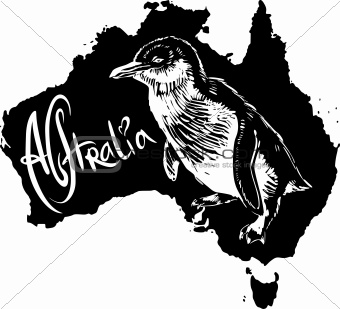 Little penguin as Australian symbol