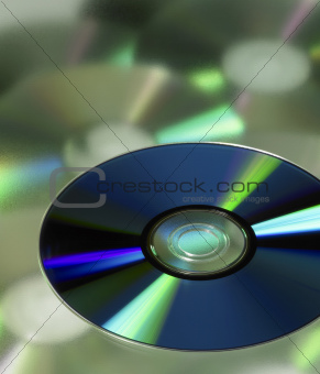 DVD in blurred background