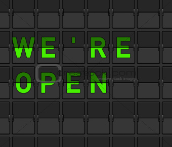 We Are Open Flip Board