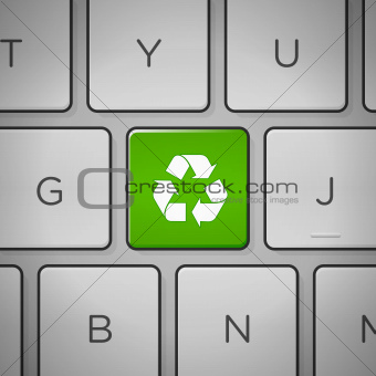 Recycle Sign Keyboard