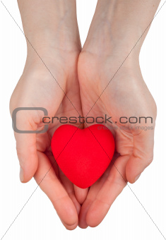 Heart symbol in hands