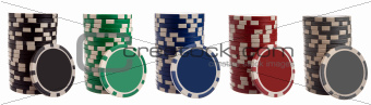 Various gambling chips