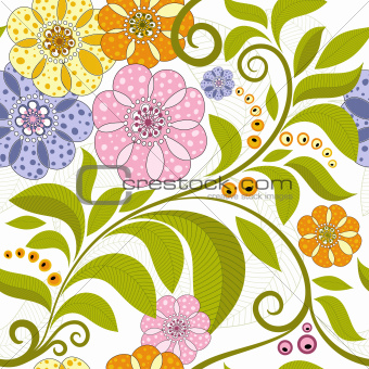 Vivid floral pattern