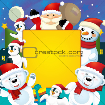 The colorful christmas - greeting card