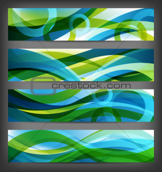 set of abstract banners / backgrounds