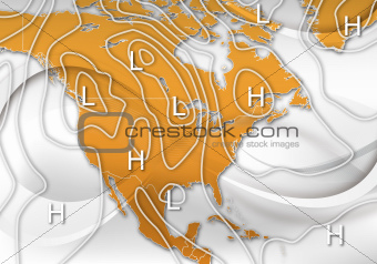 Sample Weather Map of North America