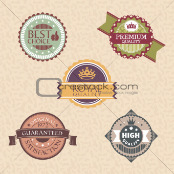 vintage labels and badges