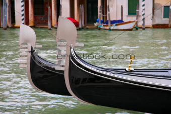 Gondolas prow - Venice, Italy