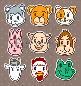 animal face stickers