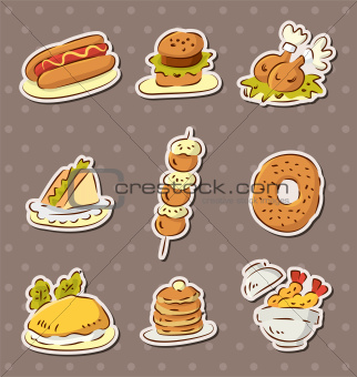 fast food stickers draw