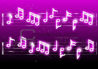 Vector fireworks musicnotes