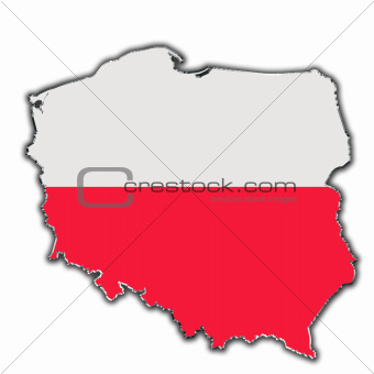 Stylized contour map of Poland