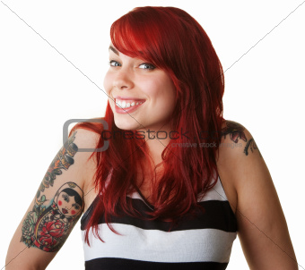 Proud Young Woman with Tattoos