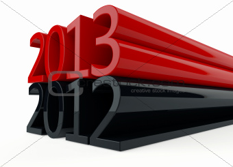 3D new year 2013