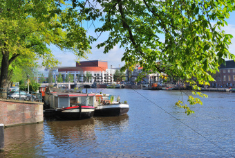 Amsterdam. Amstel river