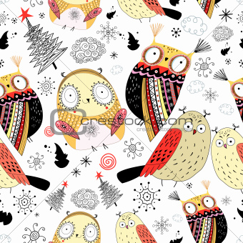 Texture funny owls