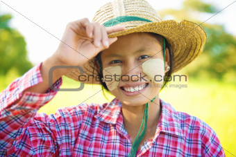 Young Burmese farmer