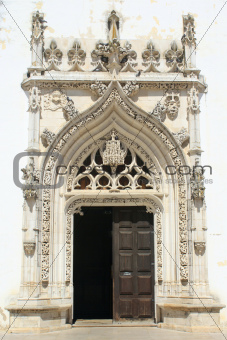 Entrance of church in Tomar