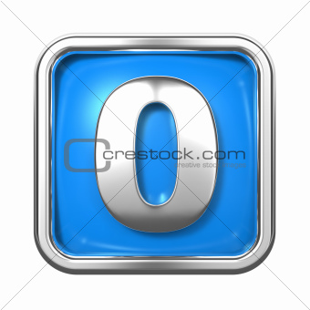 Silver Numbers in Frame, on Blue Background.