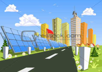 Solar vector City for solar panels