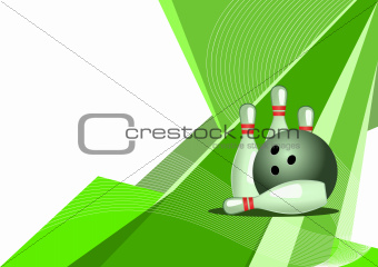 Bowling, abstract design