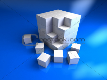 3b glossy cube