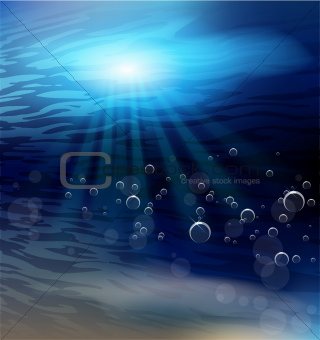 Vector Underwater scene