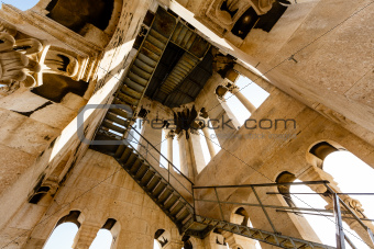 Inside the Bell Tower of Saint Duje Cathedral in Split, Croatia