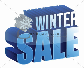 winter sale 3d text