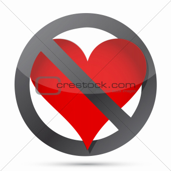 do not heart illustration