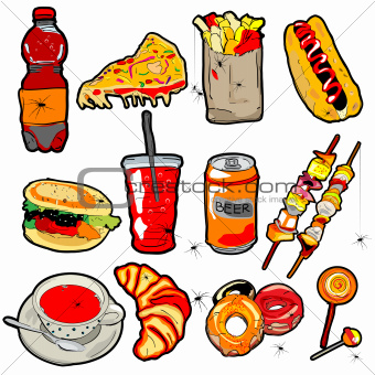 scarry fast food elements