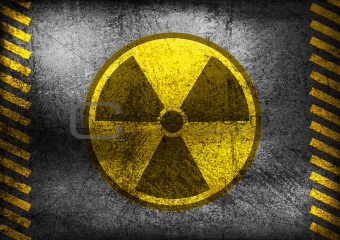 Grunge nuclear radiation symbol