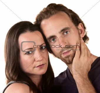 Serious Couple Close Up