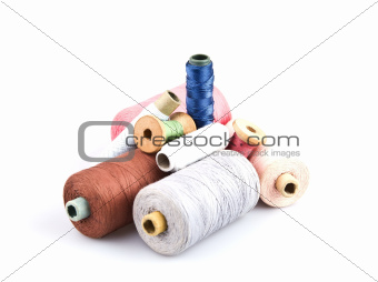 Several cones of colored thread