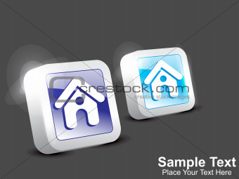 abstract home icon button