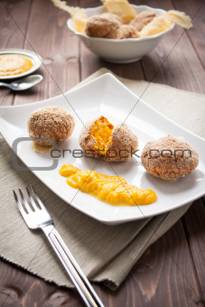 Arancini rice and pumpkin