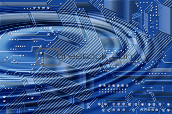 printed circuit with waves