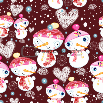 festive texture of the snowmen