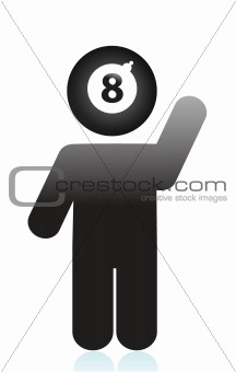eight ball head icon