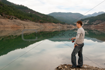 man with a fishing