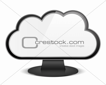 Computer monitor with cloud instead of screen