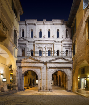 Porta Borsari by Night - Verona Italy - 1st century A.D.