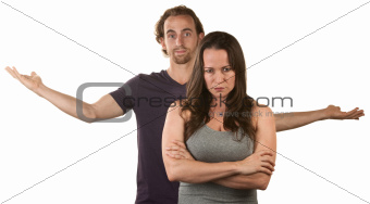 Mad Woman and Frustrated Man