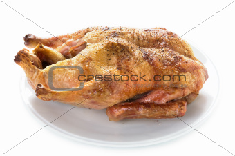 cooked duck isolated
