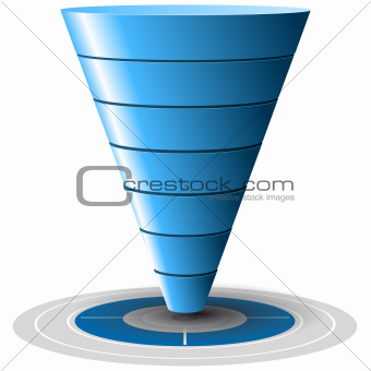 Sales or Conversion Funnel, Vector Graphics