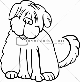 shaggy terrier cartoon for coloring