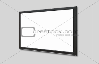 Led tv hanging on the wall